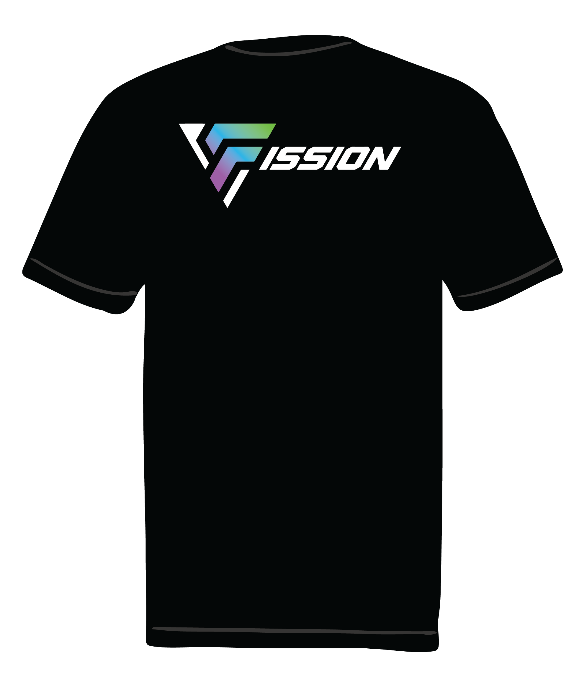 fission volleyball black shirt back